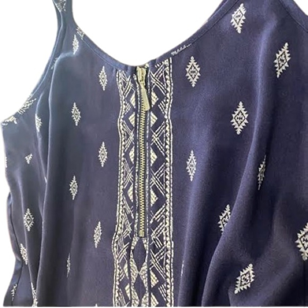 🇺🇸Beautiful Bandanna Quarter Zip Double Spaghetti Straps Tank Top Maurices - Picture 7 of 14
